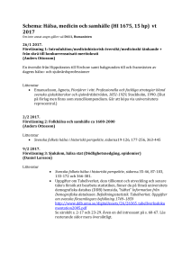 Litteratur till föreläsning *Eugenik/rashygien
