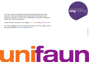 I år har vi valt att skänka en gåva till organisationen Ung Cancer