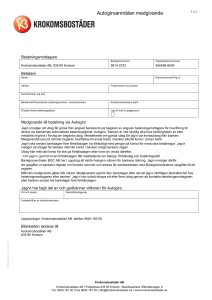 Autogiroanmälan medgivande