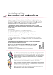 Kommunikatör och marknadsförare