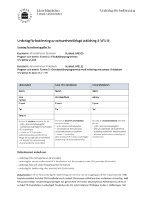 Underlag för bedömning av VFU som word - Lärarhögskolan
