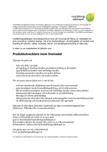 Produktutvecklare inom livsmedel