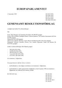 Europaparlamentet utfärdar denna resolution