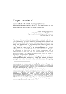 Kampen om nationen? - skeptron.uu.se