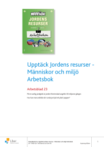 Upptäck Jordens resurser - Människor och miljö Arbetsbok