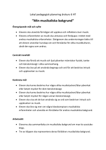 Pedagogisk planering – Min musik