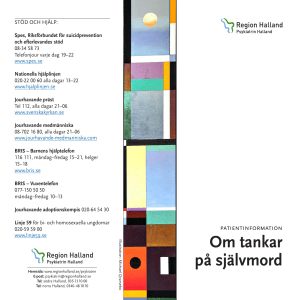 Om tankar på självmord