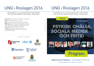 Ung i Roslagen 2016 Program