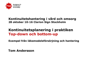Kontinuitetshantering av läkemedel