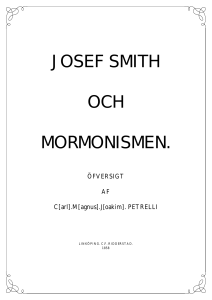 Josef Smith och mormonismen