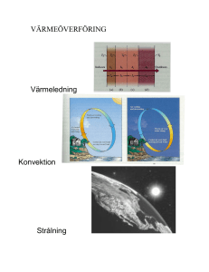 VÄRMEÖVERFÖRING Värmeledning Konvektion Strålning