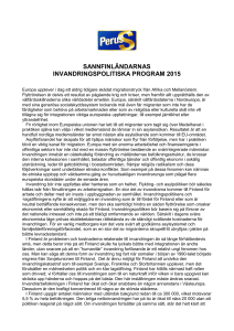 sannfinländarnas invandringspolitiska program
