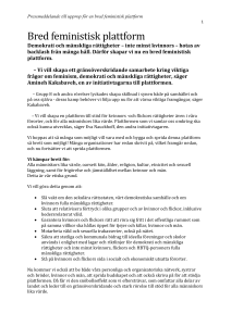 Bred feministisk plattform