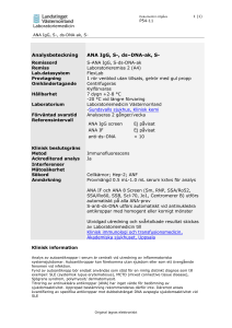 ANA IgG, S-, ds-DNA-ak, S-