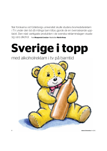 Sverige i topp med alkoholreklam i tv på barntid