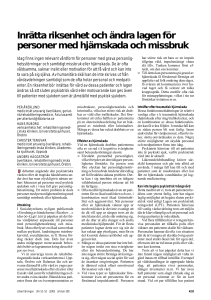 Inrätta riksenhet och ändra lagen för personer med