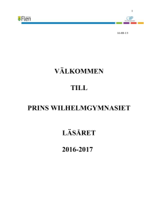 Välkommen som elev - Prins Wilhelmgymnasiet