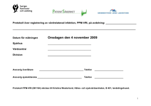 PPS 2003: Protokoll för patienter under antibiotikabehandling på en