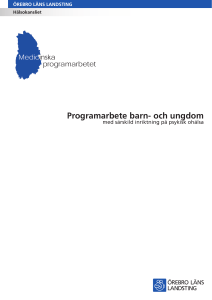 Programarbete barn- och ungdom Programarbete barn