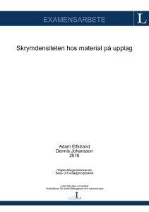 Skrymdensiteten hos material på upplag