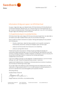 Information till dig som sparar i en KPA Etisk fond
