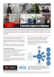 Q Security tryggar era tillgångar