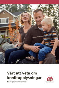 Värt att veta om kreditupplysningar - Faktabroschyr