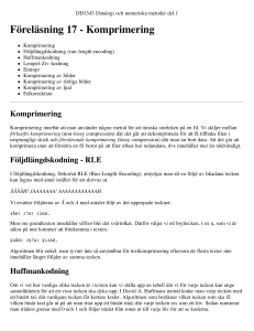 Föreläsning 17 - Komprimering