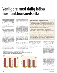 Vanligare med dålig hälsa hos funktionsnedsatta