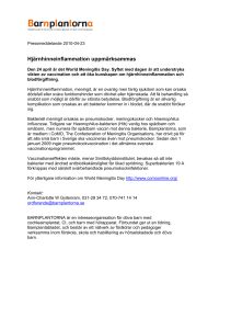 Hjärnhinneinflammation uppmärksammas