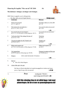 Planering för kapitlet ”Geometri” år 8, HT 2007