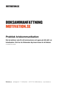 Praktisk Kriskommunikation