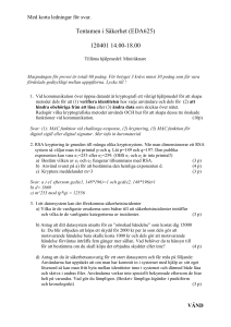 Tentamen i Datasäkerhet EDA625