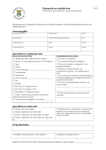 Önskemål om särskild kost 1 (2) Ägg Fisk