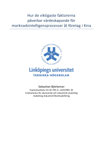 ehovet av marknadsintelligens på den kinesiska