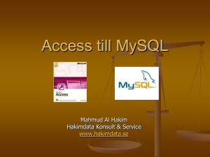 Access 2 MySQL