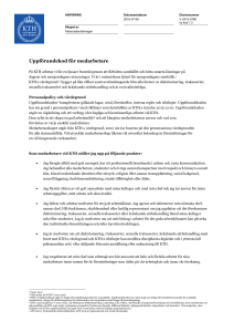 Uppförandekod för medarbetare