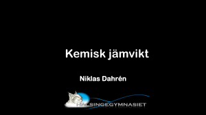 Kemisk jämvikt - Kemilektioner