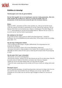Säker hantering av köttfärs och hamburgare