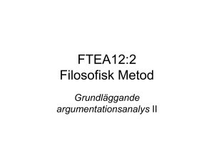FTEA11:2 Filosofisk metod