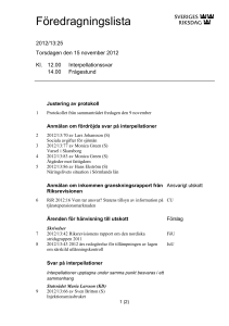 Föredragningslista