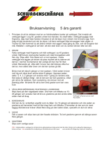 Bruksanvisning 5 års garanti