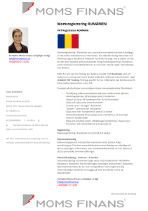 Momsregistrering RUMÄNIEN
