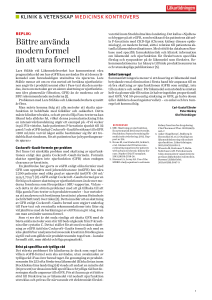Bättre använda modern formel än att vara formell