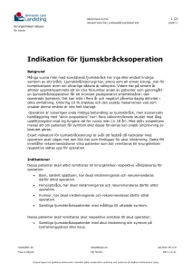 Indikation för ljumskbråcksoperation
