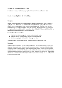 Rapport till Program Sälar och Fiske Studie av skyddsjakt av säl vid