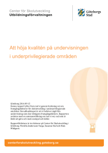 Att höja kvalitén på undervisningen i
