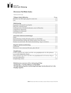 Downton Fall Risk Index arbetsmaterial