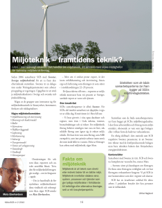 Miljöteknik – framtidens teknik?