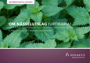 om nässelutslag (urtikaria)